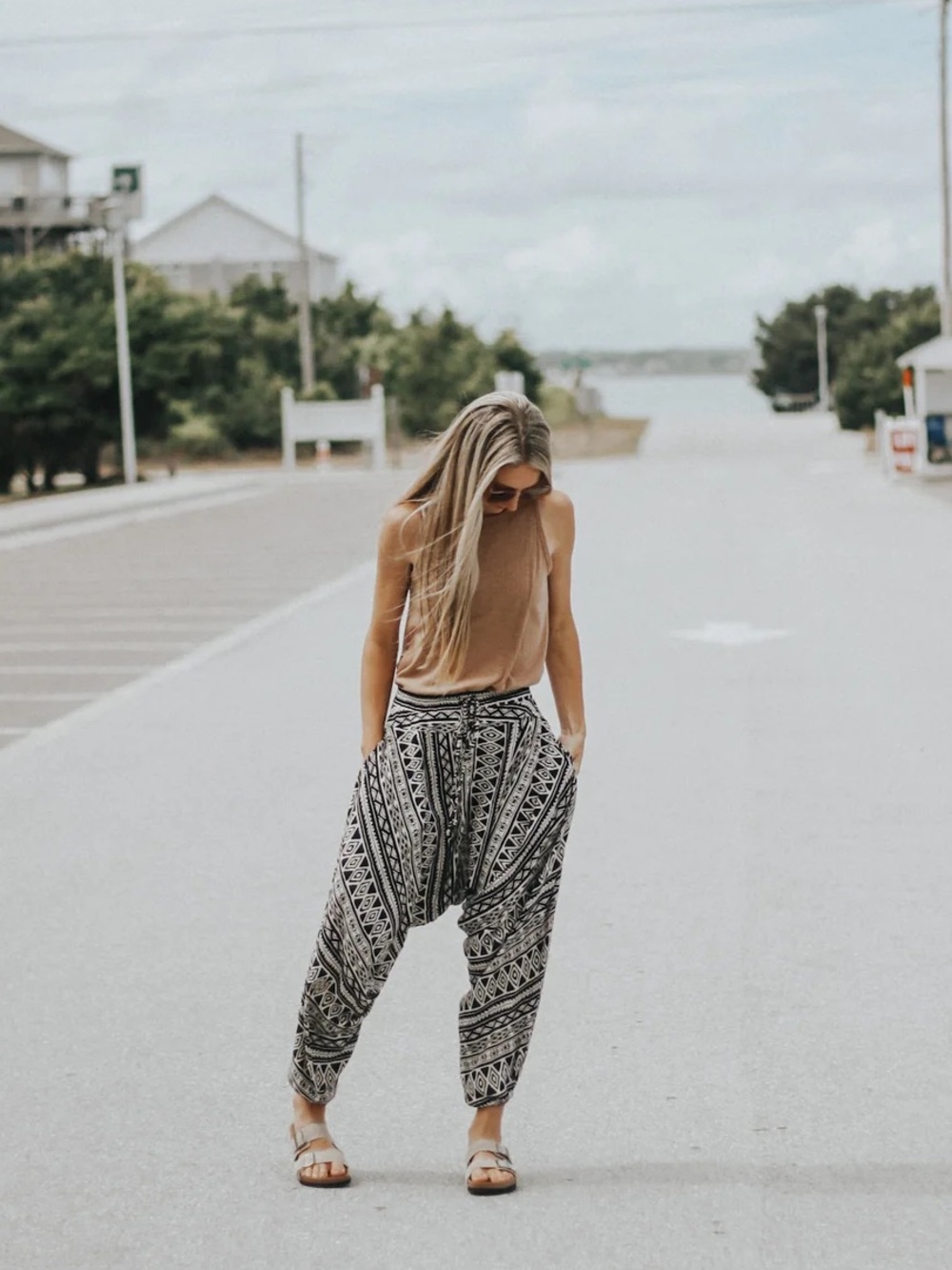 Geometric Savannah Flair Harem Buddha Pants - 100% Cotton